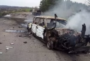 У Куп'янському районі російський снаряд влучив у цивільний автомобіль