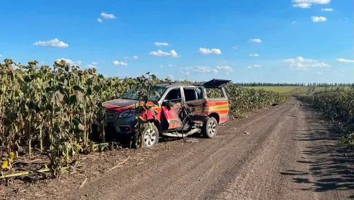 На Куп'янщині російський дрон знищив автівку ДСНС